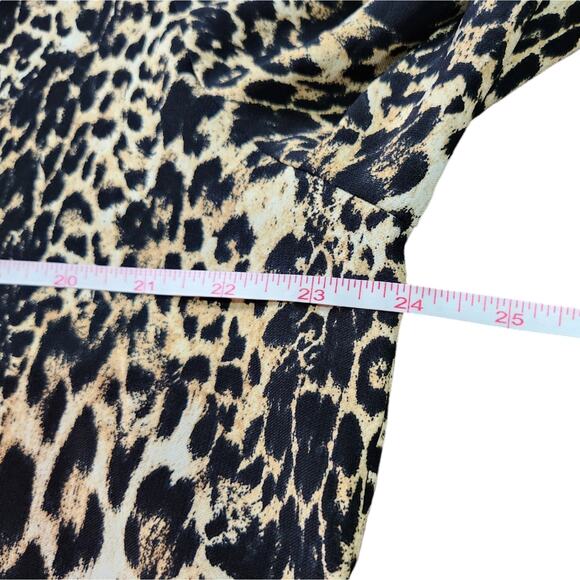 Chico's pullover top collared leopard print size XL 16 - Picture 8 of 10